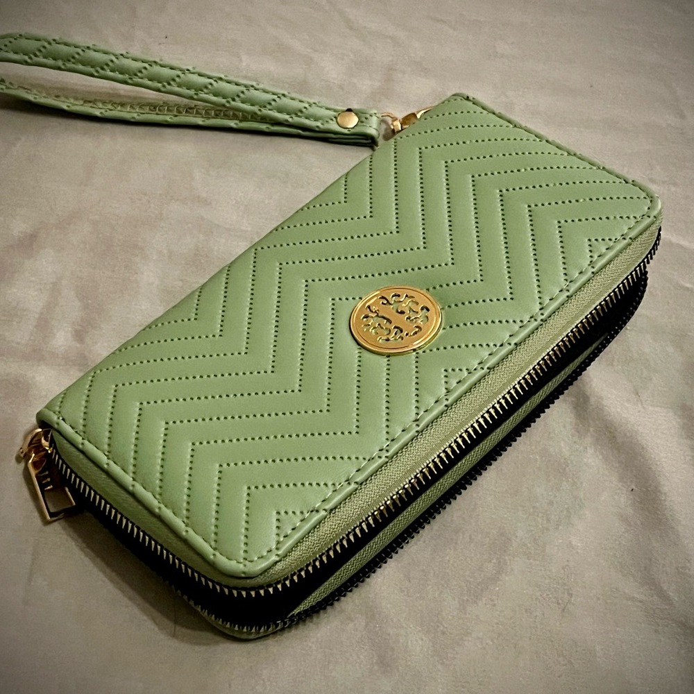 Brand new- Sage Green Wristlet/Wallet.